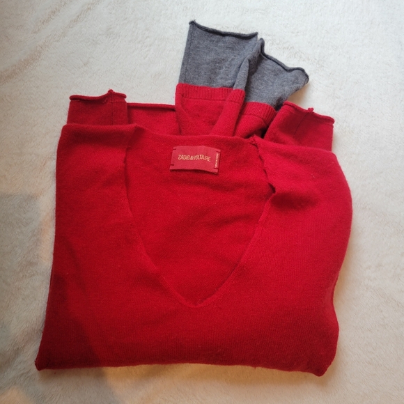 Zadig and Voltaire red cashmere sweater - Picture 7 of 7